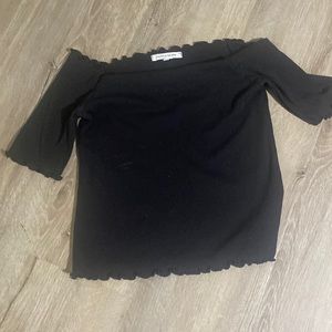 Black off shoulder shirt
